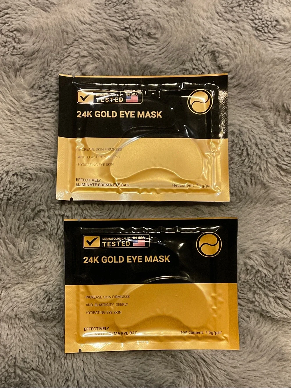 2 24K Gold Eye Mask Hydrating Eye Patches - Gold